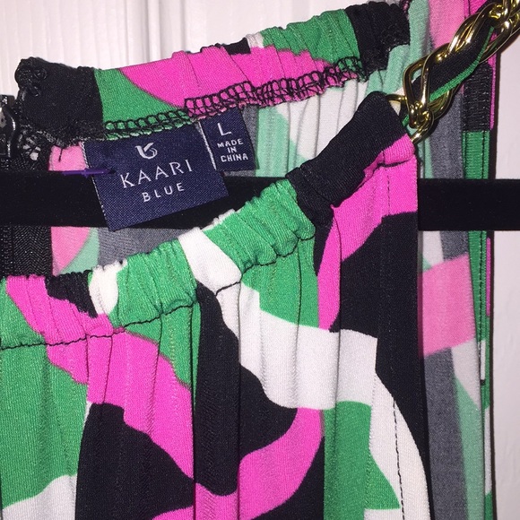 Beautiful Kaari Blue dress (Pink, Green, Black & White) - Picture 2 of 3